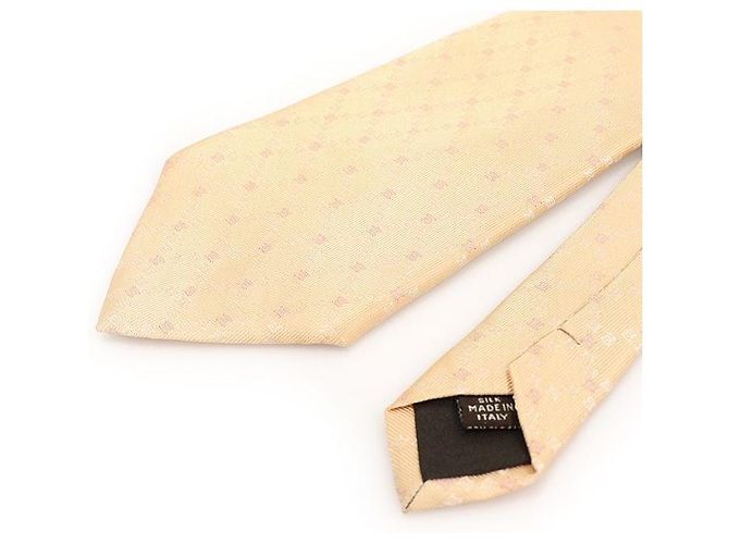 Céline Cravatta in seta beige con motivo Triopé Marrone - vista 4