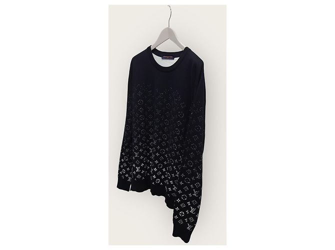 Louis Vuitton Strickpullover mit schwarzem Monogramm-Verlauf und Rundhalsausschnitt - Ansicht 2