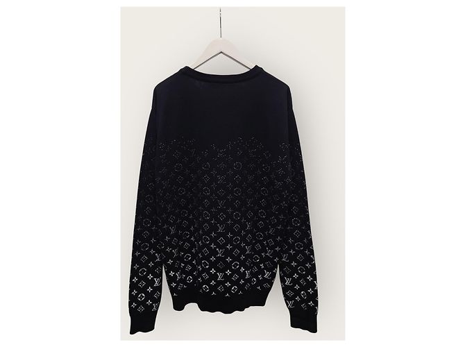 Louis Vuitton Strickpullover mit schwarzem Monogramm-Verlauf und Rundhalsausschnitt - Ansicht 4