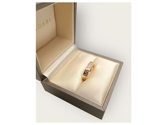 Bulgari Rose Gold Diamond Essential Band Ring Pink - Ansicht 4