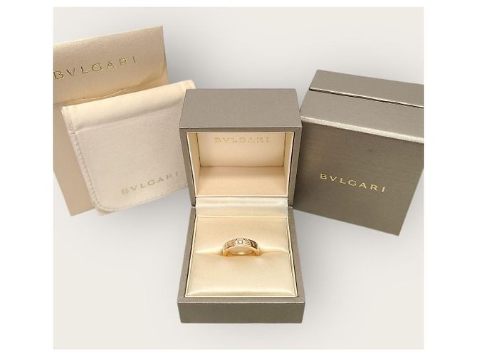 Bulgari Rose Gold Diamond Essential Band Ring Pink - Ansicht 5