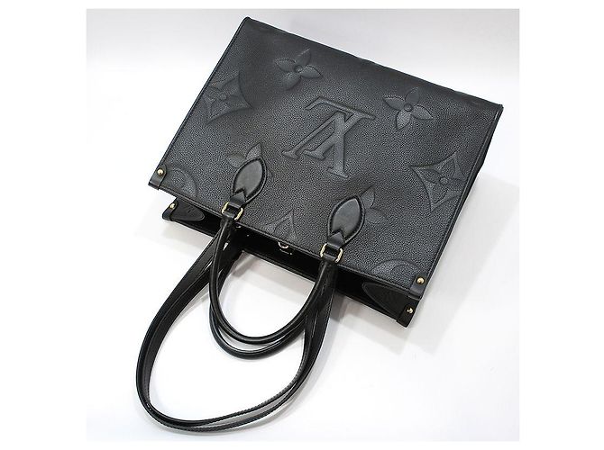 Louis Vuitton Borsa a Spalla Monogram Empreinte OnTheGo MM Nero - vista 4