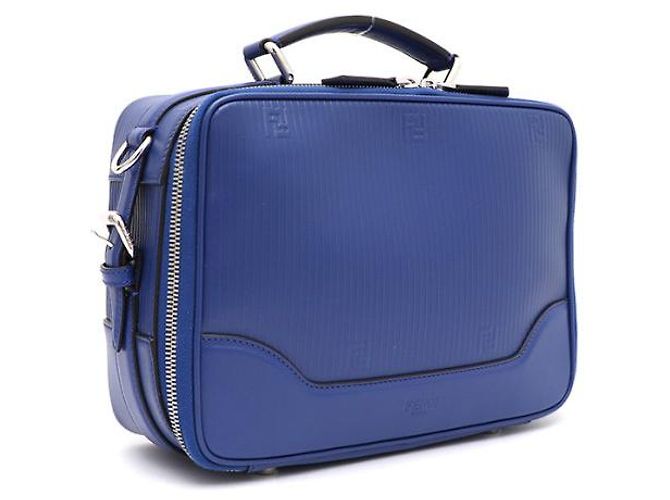 Fendi Borsa messenger e borsa a tracolla con motivo logo FF Blu - vista 12
