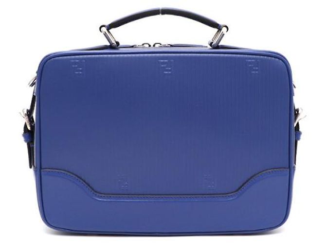 Fendi Borsa messenger e borsa a tracolla con motivo logo FF Blu - vista 13