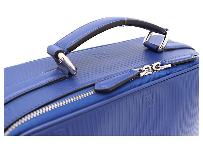 Fendi Borsa messenger e borsa a tracolla con motivo logo FF Blu - vista 14