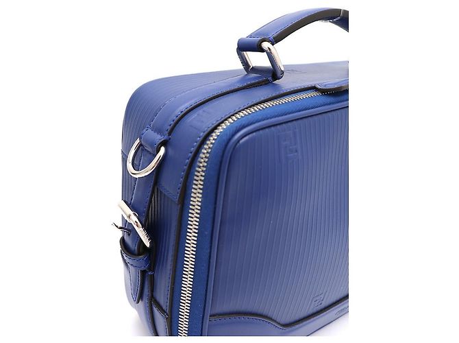 Fendi Borsa messenger e borsa a tracolla con motivo logo FF Blu - vista 15