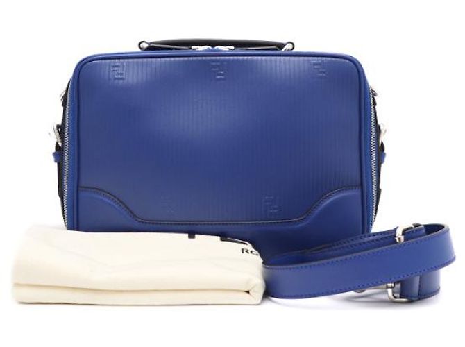 Fendi Borsa messenger e borsa a tracolla con motivo logo FF Blu - vista 20
