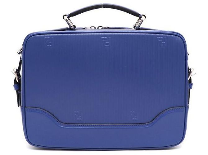 Fendi Borsa messenger e borsa a tracolla con motivo logo FF Blu - vista 3