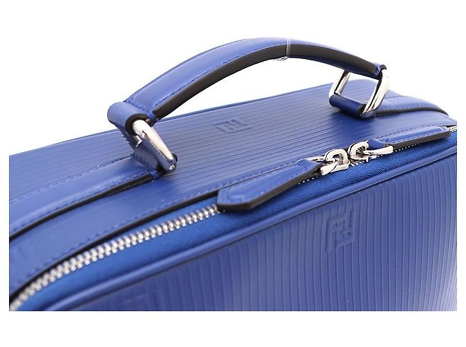 Fendi Borsa messenger e borsa a tracolla con motivo logo FF Blu - vista 4