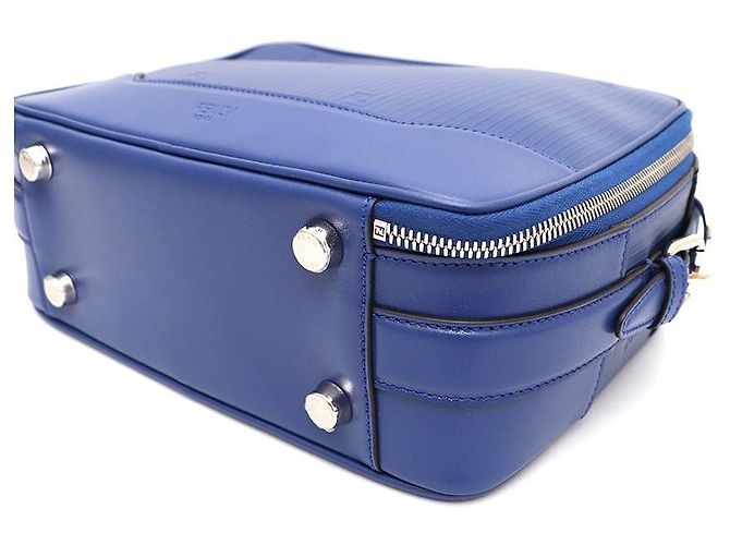Fendi Borsa messenger e borsa a tracolla con motivo logo FF Blu - vista 8