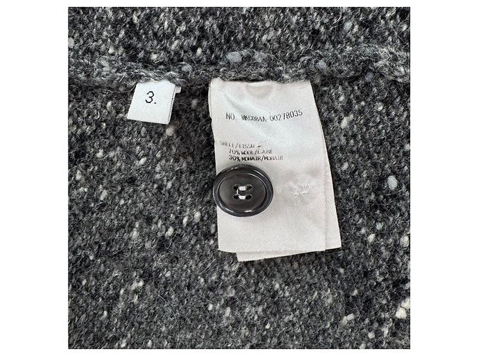 Thom Browne Mohair-Tweed-Cardigan mit diagonalem Armband Grau Braun - Ansicht 10