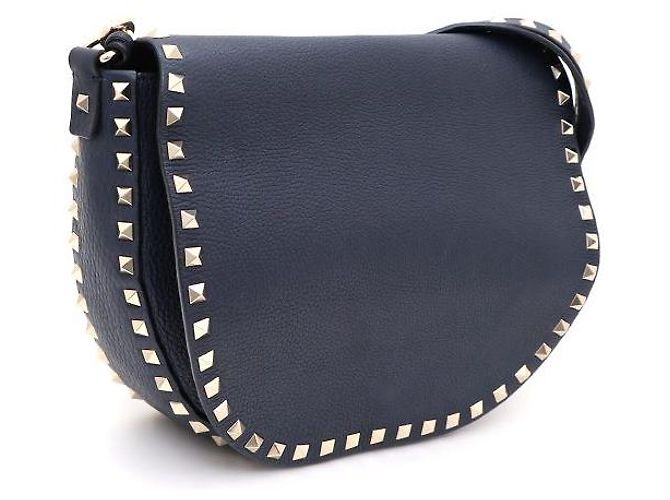 Valentino Bolsa transversal Rockstud meia lua com aba Azul - vista 2