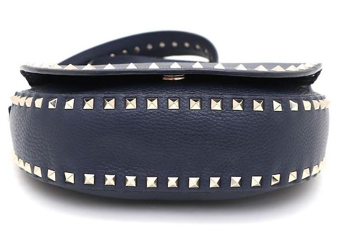 Valentino Bolsa transversal Rockstud meia lua com aba Azul - vista 6