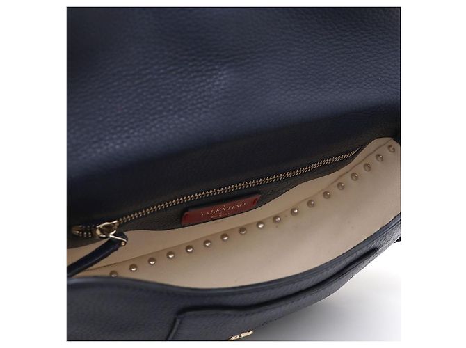 Valentino Bolsa transversal Rockstud meia lua com aba Azul - vista 7