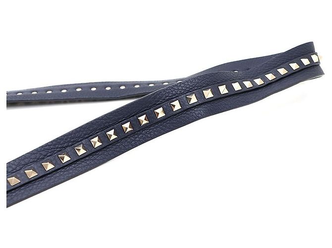 Valentino Bolsa transversal Rockstud meia lua com aba Azul - vista 8
