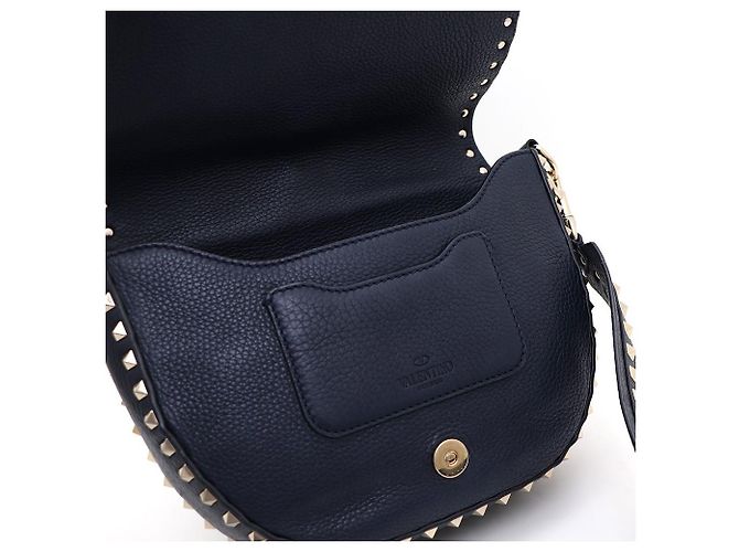 Valentino Bolsa transversal Rockstud meia lua com aba Azul - vista 9