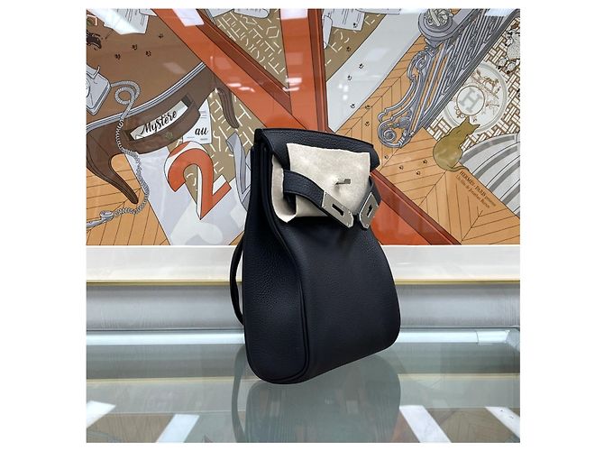 Hermès Kelly Hackado PM Black con incisione argentata Nero - vista 5