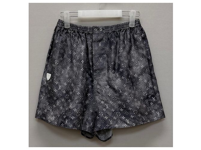 Louis Vuitton Pantalones de seda con monograma Negro - vista 2