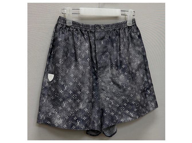 Louis Vuitton Pantalones de seda con monograma Negro - vista 3