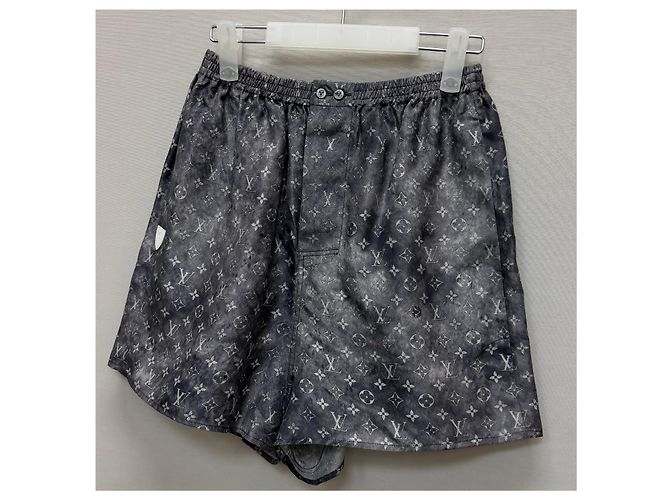 Louis Vuitton Pantalones de seda con monograma Negro - vista 4