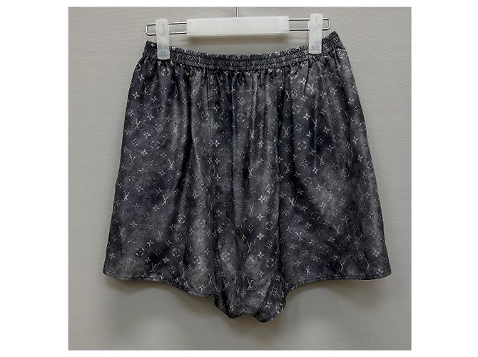 Louis Vuitton Pantalones de seda con monograma Negro - vista 5