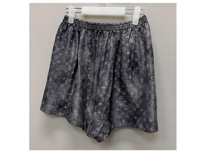 Louis Vuitton Pantalones de seda con monograma Negro - vista 6