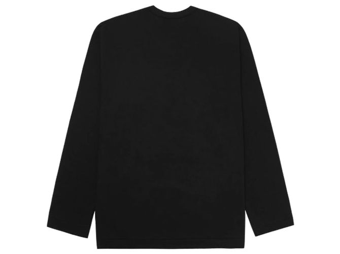 Comme Des Garcons Langarm-T-Shirt mit rotem Patch Schwarz - Ansicht 3