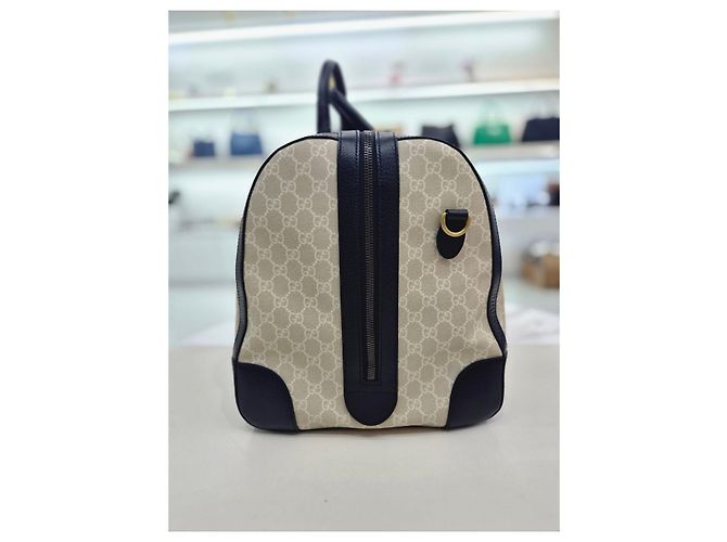 Gucci Borsa da Viaggio Savoy Duffle Blu - vista 18