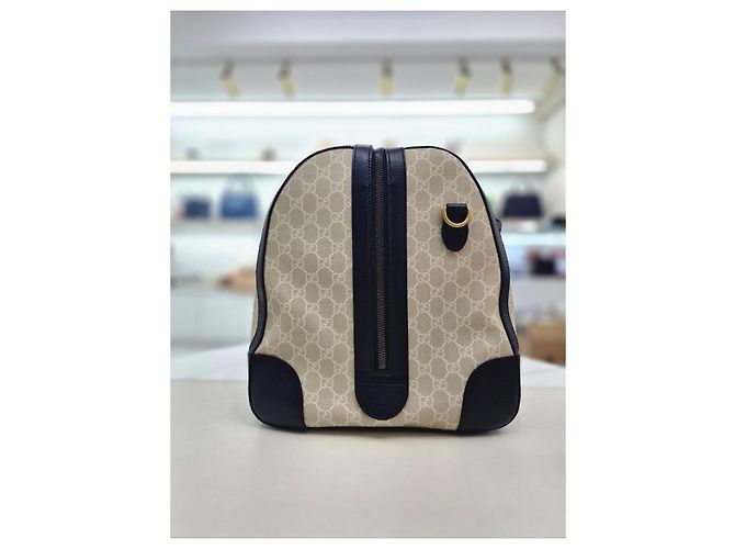 Gucci Borsa da Viaggio Savoy Duffle Blu - vista 19