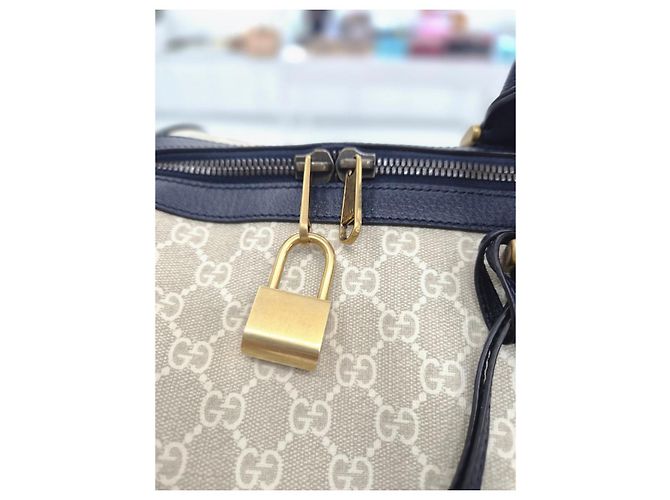 Gucci Borsa da Viaggio Savoy Duffle Blu - vista 20