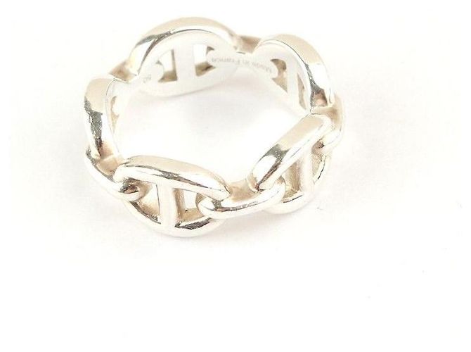 Ring Hermès Anello Chandal in Argento Taglia Multicolore - vista 3