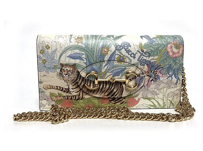 Horsebit 1955 Gucci Borsa a Spalla Portafoglio Horsebit Tiger UTJAC Multicolore - vista 2