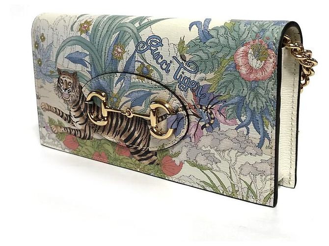 Horsebit 1955 Gucci Borsa a Spalla Portafoglio Horsebit Tiger UTJAC Multicolore - vista 3