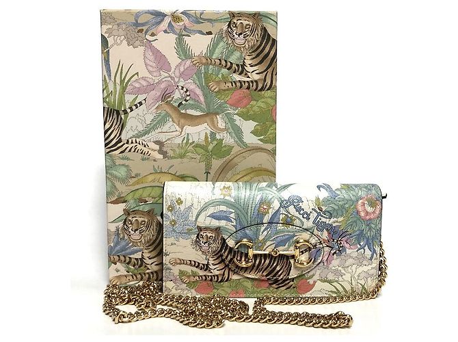 Horsebit 1955 Gucci Borsa a Spalla Portafoglio Horsebit Tiger UTJAC Multicolore - vista 4