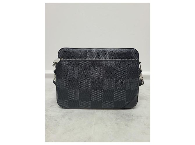 Louis Vuitton Borsa Messenger Trio Cross in Damier Graphite Nero - vista 2