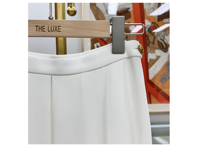 Louis Vuitton Gonna da tennis bianca e oro Bianco - vista 3