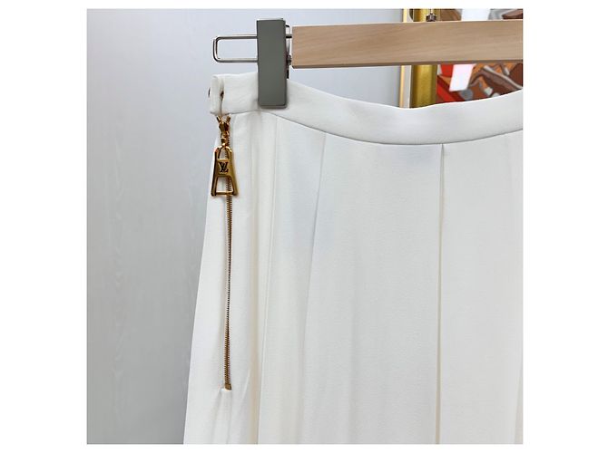 Louis Vuitton Gonna da tennis bianca e oro Bianco - vista 6