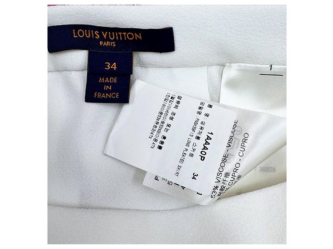 Louis Vuitton Gonna da tennis bianca e oro Bianco - vista 8