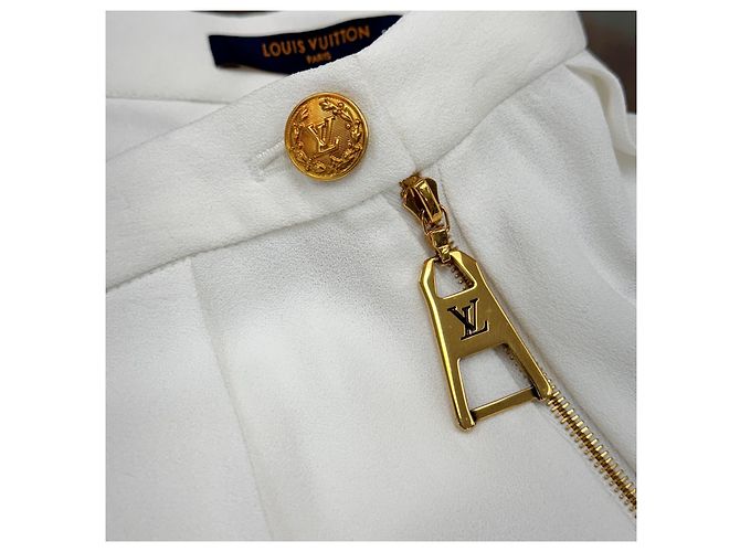 Louis Vuitton Gonna da tennis bianca e oro Bianco - vista 9