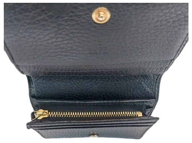 Gucci Tarjetero de cuero negro GG Marmont - vista 7