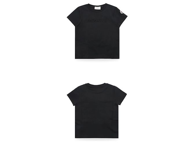Moncler Kurzärmeliges Logo mit Stickerei (Schwarz) (Größe für Erwachsene verfügbar) - Ansicht 3