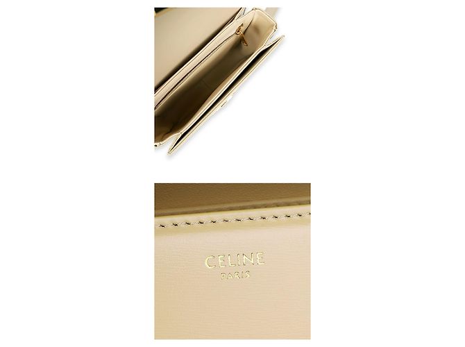 Céline Borsa a tracolla Triofe in pelle di vitello sottile (Oat Beige) Arancione - vista 4