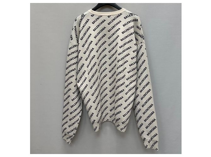 Balenciaga Strick mit Mini-Allover-Logo Silber - Ansicht 5