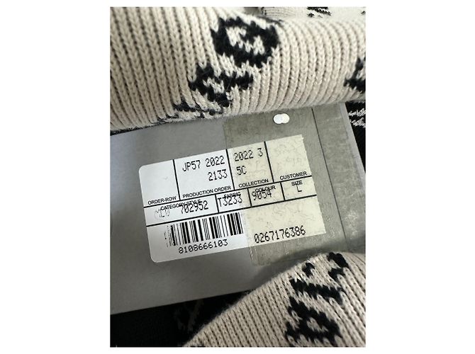 Balenciaga Strick mit Mini-Allover-Logo Silber - Ansicht 6