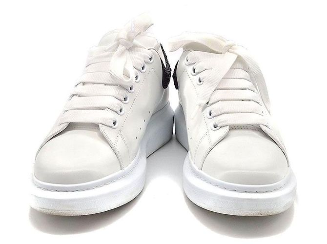 Sneakers Oversole Crystal Alexander McQueen Argento - vista 2