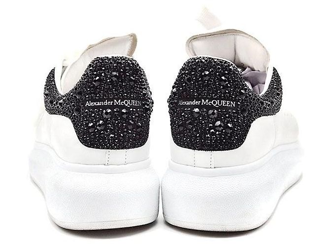 Sneakers Oversole Crystal Alexander McQueen Argento - vista 5