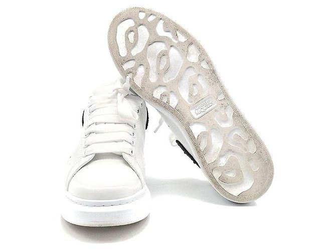 Sneakers Oversole Crystal Alexander McQueen Argento - vista 6