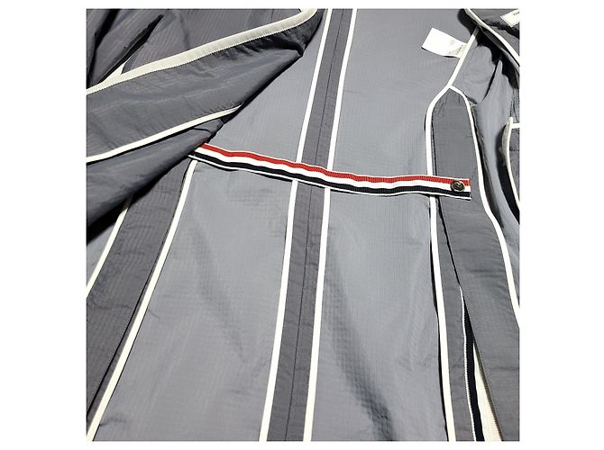 Thom Browne Langer Nylonmantel Braun - Ansicht 6