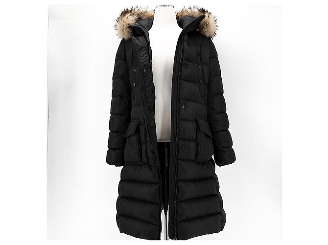 Moncler Chloe Damen Lang Daunenjacke Schwarz - Ansicht 3