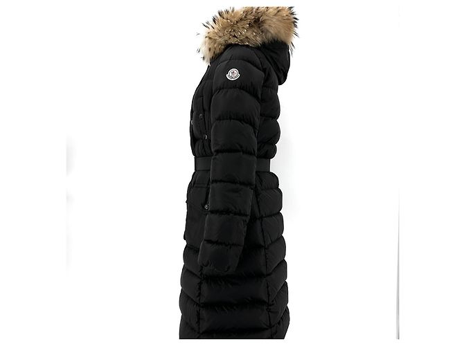 Moncler Chloe Damen Lang Daunenjacke Schwarz - Ansicht 4